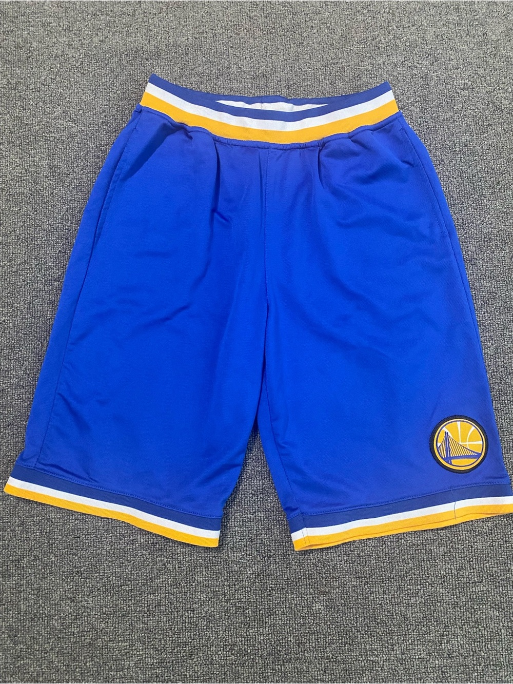 NBA Royal Blue and Yellow Kids Athletic Shorts